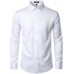 Men's Stretch Wrinkle Free Dress Shirts Formal Prom Wedding Slim Fit Long Sleeve Button Down Shirt