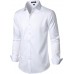 Men's Stretch Wrinkle Free Dress Shirts Formal Prom Wedding Slim Fit Long Sleeve Button Down Shirt