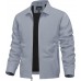 TACVASEN Mens Lightweight Windbreaker Full Zip Up Laydown Collar Jackets Light Casual Coat with Zip Pockets