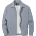 TACVASEN Mens Lightweight Windbreaker Full Zip Up Laydown Collar Jackets Light Casual Coat with Zip Pockets
