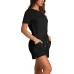 XIEERDUO Rompers for Women 2024 Summer Crewneck Short Jumpsuit Casual Loose Short Sleeve One Piece Outfits with Pockets