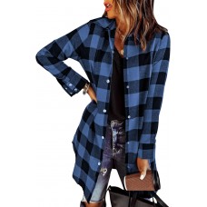 EVALESS Color Block Plaid Shacket Jacket Womens Fall Clothes Fashion Outfits