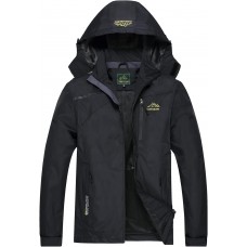 GIISAM Mens Windproof Jacket Waterproof Lightweight Mountain Sport Jacket for Men Hooded Windbreaker Raincoat