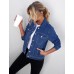 GRAPENT Women's Basic Button Down Long Sleeve Stretchy Jean Trucker Denim Jacket