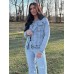 luvamia Women's Basic Button Down Stretch Fitted Long Sleeves Denim Jean Jacket