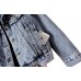 Kedera Women's Jean Jacket Embroidered Rivet Pearl Short Denim Jacket Coat
