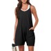 ANRABESS Womens Summer Casual Sleeveless Romper Loose Spaghetti Strap Overalls Shorts Jumpsuit with Pockets 2025 Clothes