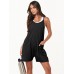 ANRABESS Womens Summer Casual Sleeveless Romper Loose Spaghetti Strap Overalls Shorts Jumpsuit with Pockets 2025 Clothes