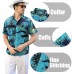 Hawaiian Shirt for Men Sleeves Printed Casual Button Down Summer Beach Dress Shirts