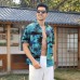Hawaiian Shirt for Men Sleeves Printed Casual Button Down Summer Beach Dress Shirts