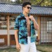 Hawaiian Shirt for Men Sleeves Printed Casual Button Down Summer Beach Dress Shirts