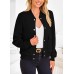 PRETTYGARDEN Women's Bomber Jackets Winter Trendy Varsity Jackets Shackets Button Down Cropped Coats with Pockets
