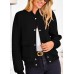 PRETTYGARDEN Women's Bomber Jackets Winter Trendy Varsity Jackets Shackets Button Down Cropped Coats with Pockets