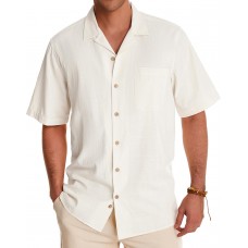 Alimens & Gentle Mens Linen Shirts Short Sleeve Button Down Shirts Cotton Summer Beach Cuban Shirts Vacation Hawaiian Shirts