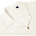 Alimens & Gentle Mens Linen Shirts Short Sleeve Button Down Shirts Cotton Summer Beach Cuban Shirts Vacation Hawaiian Shirts
