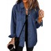 luvamia Denim Jackets for Women Trendy Long Sleeve Button Down Shirt Jacket Jean Shacket with Pocket Western Work Jacket