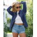 luvamia Denim Jackets for Women Trendy Long Sleeve Button Down Shirt Jacket Jean Shacket with Pocket Western Work Jacket