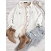 ZESICA Women's Casual Long Sleeve Button Down Loose Lightweight Shacket Shirt Jacket Coat Outerwear with Pockets