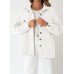 ZESICA Women's Casual Long Sleeve Button Down Loose Lightweight Shacket Shirt Jacket Coat Outerwear with Pockets