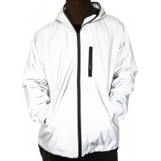 Reflective Coat Hooded Windbreaker Fashion Runing Pocket Jacket