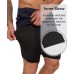 1/3/4 Pack Mens 2 in 1 Running Workout Shorts with Liner,Gym Athletic Quick Dry Sport Shorts with Pockets