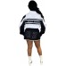 Kafiloe Women Racer Biker Jacket Windbreaker Lightweight Detachable Motorcycle Varsity Jacket Coat Street Wear