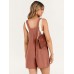 ANRABESS Women's Summer Casual Rompers Bib Short Overalls Loose Linen Jumpsuit Beach Outfits Travel Vacation Clothes