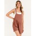ANRABESS Women's Summer Casual Rompers Bib Short Overalls Loose Linen Jumpsuit Beach Outfits Travel Vacation Clothes