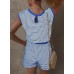 Dokotoo Women's Summer Casual Rompers Striped Shorts Overalls Adjustable Drawstring Waist Jumpsuits One Piece Outfits