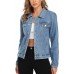 MISS MOLY Women's Denim Jackets Button Up Long Sleeve Basic Trendy Trucker Jackets