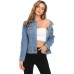 MISS MOLY Women's Denim Jackets Button Up Long Sleeve Basic Trendy Trucker Jackets