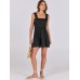 Caracilia Women's Summer Casual Smocked Rompers Square Neck Sleeveless Loose Shorts Jumpsuit 2025 Beach Vacation Outfits
