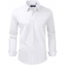 Alimens & Gentle Men's Dress Shirt Regular Fit Stretch Stain Shield Long Sleeve Solid Business Wedding Button Down Shirts