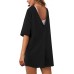 UANEO Rompers for Women Casual Oversized Athletic Jumpsuits Overalls Workout Hot Shot Tee Romper