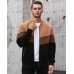 HYPESTFIT Mens Lightweight Jacket Casual Bomber Jacket Color Block Varsity Coat